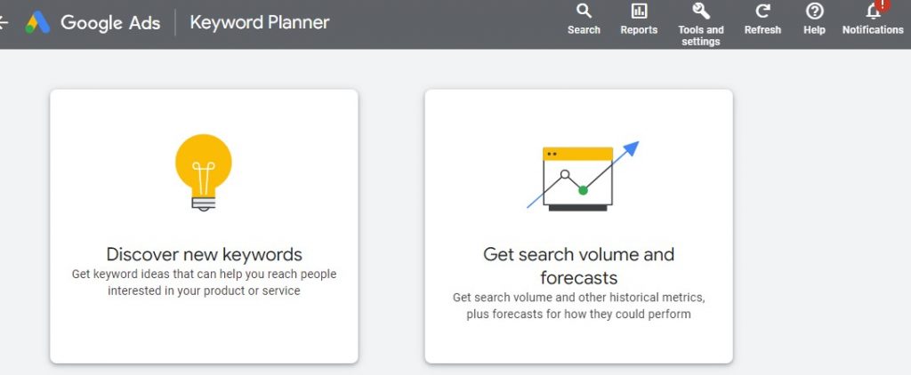 keyword planner tool